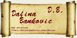 Dafina Banković vizit kartica